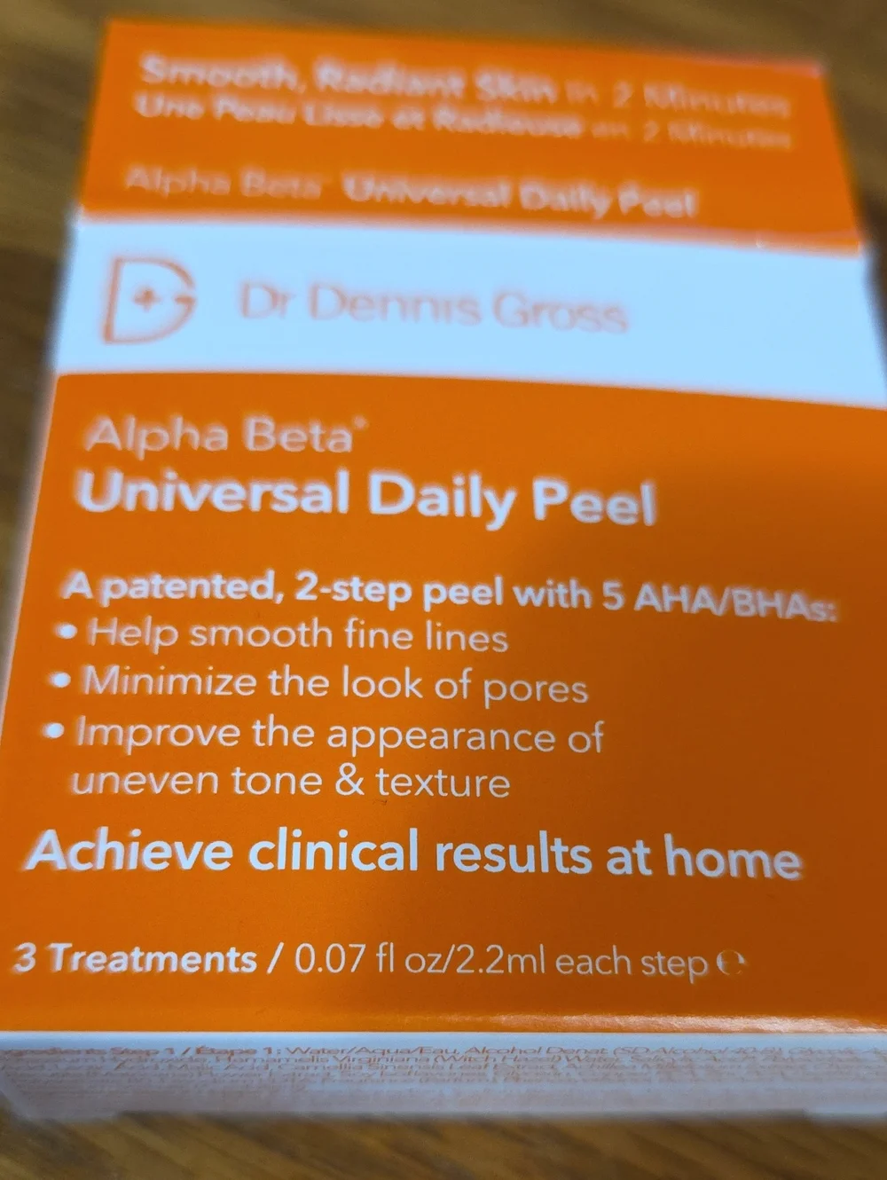 Dr Dennis Gross Alpha Beta Universal Daily Peel - Orange Box